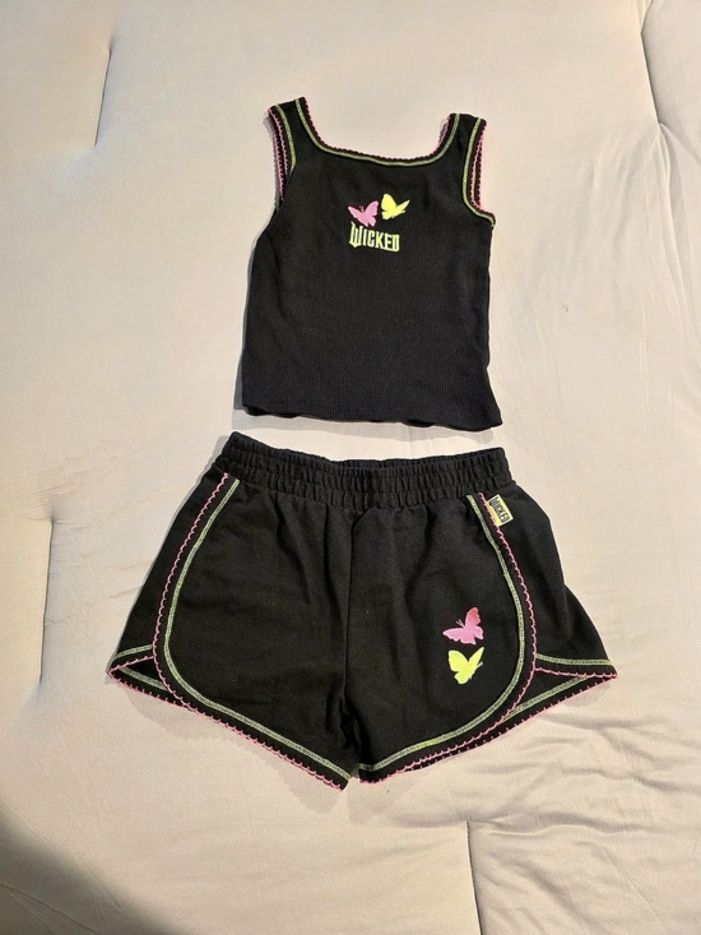 Wicked Kids Black Tank and Shorts Set